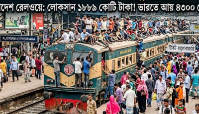 ক্রমাগত লোকসানে ধুকছে ভারতের চেয়ে দ্বিগুণ ভাড়ায় চলা বাংলাদেশ রেলওয়ে
