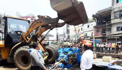 অবৈধ দখল উচ্ছেদে তিন এলাকায় অভিযান পরিচালনা করল ডিএসসিসি